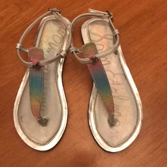 SAM EDELMAN Gigi Amore Rainbow Glitter Sandals - Picture 2 of 6